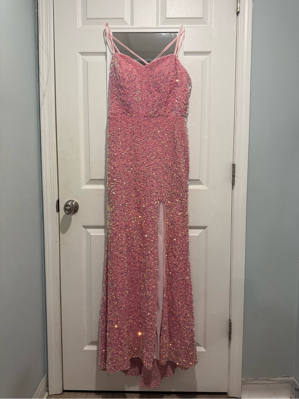Amazon Sequin Maxi Dress Size 10 (Pink)